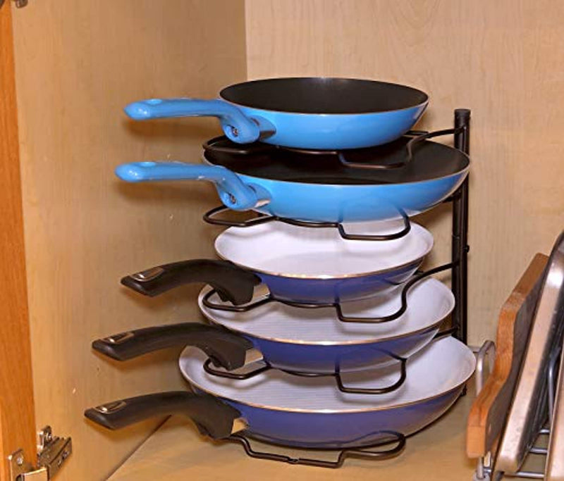 SimpleHouseware Kitchen Cabinet Pantry Pan and Pot Lid Organizer Rack